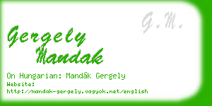 gergely mandak business card