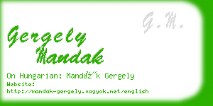 gergely mandak business card